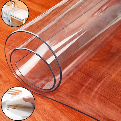 Thick Clear Table Protector, Clear Table Cover Protector, Plastic Table Cover