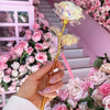 20pcs, Rose Golden Crystal Artificial Rose Flower, Best Gift