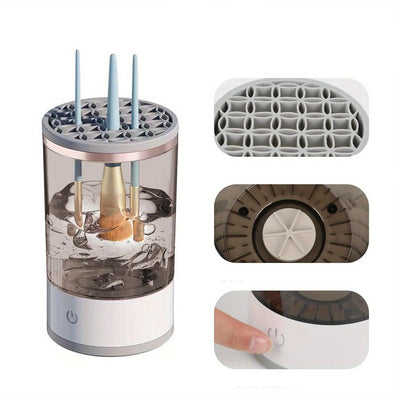 3-in-1 Automatic Makeup Brush Cleaning And Drying Stand