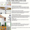 20pcs 3D Three-Dimensional Wall Panels, Waterproof Moisture-Proof Wall Panels, Easy To Clean And Free Cutting