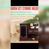 1pc Wooden Storage Rack, Mobile Phone Docking Station Nightstand Organizer