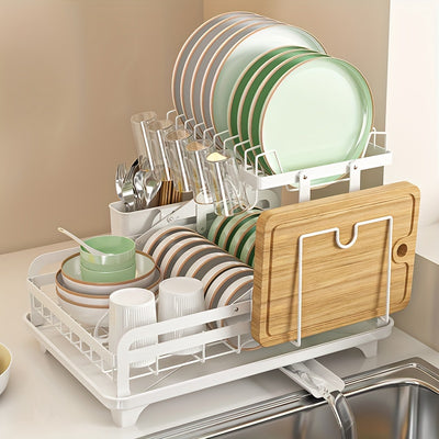 1pc Dish And Bowl Drying Rack For Kitchen, Dish Drying Rack Over The Sink, Adjustable Dish Drying Rack
