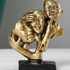 3pcs, Silence Is Golden Decorative Ornament, Abstract And Simple Sculptures The Thinker Statue