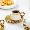 6 Sets, Coffee Cups And Saucers With Golden Trim And Gift Box, Vintage Tea Cups Set