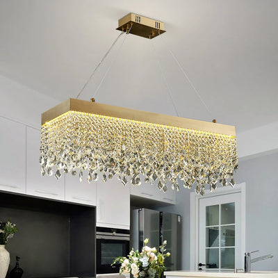 Round/Oval/Rectangular Chandelier For Living Room Bedroom Crystal Light