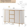 Modern Luxury Sideboard Buffet Cabinet with Storage, 54" Large Kitchen Cabinet with 3 Drawers