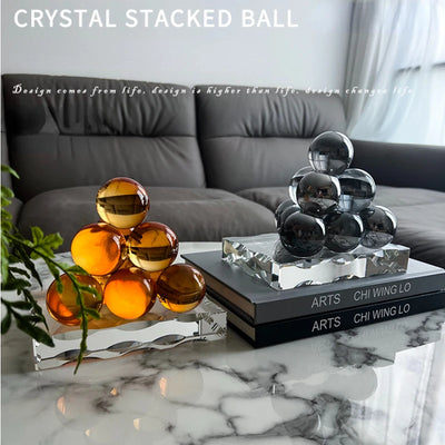 Simple Crystal Ball Pyramid Handicraft, Living Room Porch Bedroom Desktop Decoration,  Office Front Desk Decoration