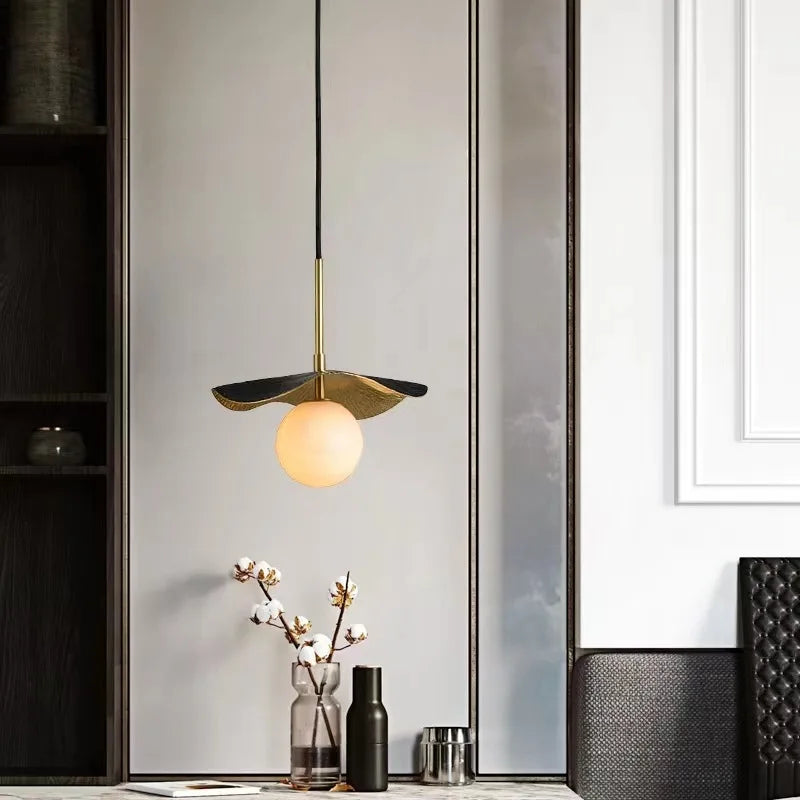 Modern Copper Marble Chandelier