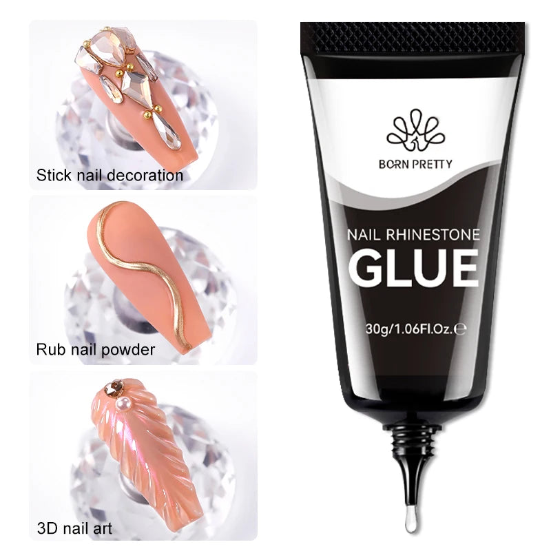Nail Rhinestone Glue 30ML - Super Strong Gel for Bling Nails