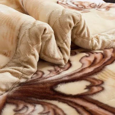 European Style Warm Raschel Blanket for Winter High End Soft Thicken Warmth Weighted Blanket Double Side