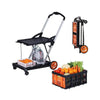 198lbs Folding Shopping Cart with Storage Crate