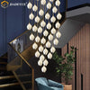Modern Magnolia staircase long pendant light, living room, dining room light