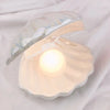 Fantasy Ceramic Shell Pearl Lamp Bedroom Decor Night Light Novelty Lighting Fairy Shell for Girl Home Decoration Bedside Lamp