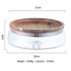 Creative Glass Food Storage Containers with Wooden Lid Kitchen Snack Fruit Candy Nut Sundries Storage Organizer for Kitchen