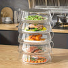 5pcs Stackable Food Cover, Transparent Dust-proof Serving Cover, Food Insulation Cover, Multi-functional Food Protection Cover