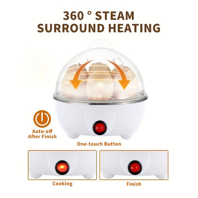1pc Egg Cooker Automatic Power Off Home Small 1-person Multi-Functional Steamed