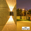 2pcs Solar Outdoor Wall Light, Waterproof, Up And Down Luminous Street Ligh