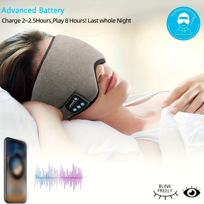 Wireless Sleep Mask Sleep Headphones, Adjustable & Washable