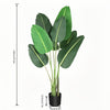 1pc Modern Artificial Bird of Paradise Plant - 4 Feet Faux Palm Tree with 8 Trunks - Perfect for Indoor and Outdoor Decor