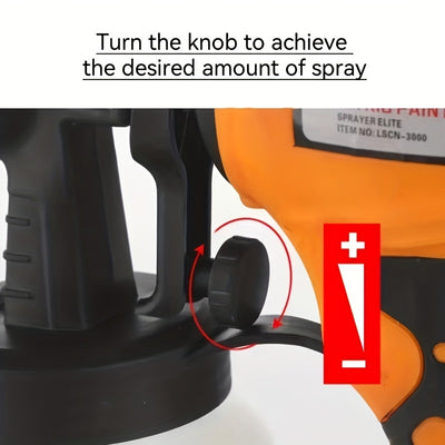 Paint Sprayer HVLP Electric Spray Gun, Two Spray Nozzles In Total, 3 Spray Patterns