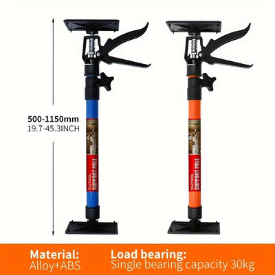 1/2pcs Carbinet Support Pole Steel Telescopic Adjustable 3rd Hand Cabinet Jacks For Installing Cabinets Supports Up To 66 Lbs Per Rod