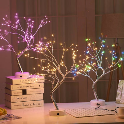 LED Night Light Mini Christmas Tree Copper Wire Garland Lamp