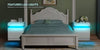 LED Coffee Table 2 Drawers Table Storage Organizer Bedside Cabinet