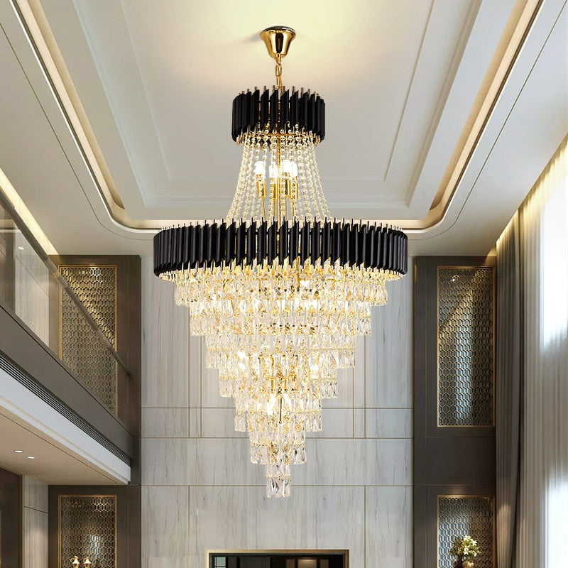 Luxury Modern Chandelier For Living Room Gold Home Decorate Staircase Lamp Large Fixture