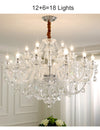 Modern White Chandeliers Ceiling Hanging Light Luxury Crystal