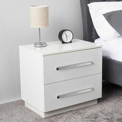 Modern Luxury Nightstand Bedside Table LED Storage Cabinet Sofa Bed side Table