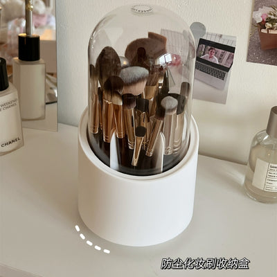 Desktop Makeup Brush Storage Bucket Cup Holder with Lid