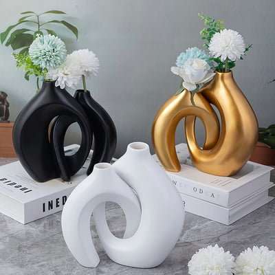 1pc Resin Vase Suitable For Home, Parties, And Floral Restaurant Decorations