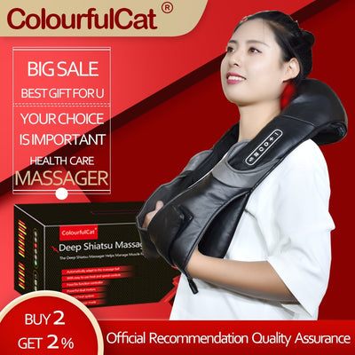 Electric Neck Roller Massager for Back Pain Shiatsu
