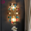 New modern sconce lighting for bedroom brushed gold crystal wall lamps