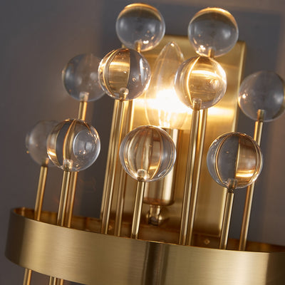 New modern sconce lighting for bedroom brushed gold crystal wall lamps