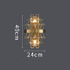 New modern sconce lighting for bedroom brushed gold crystal wall lamps