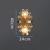 New modern sconce lighting for bedroom brushed gold crystal wall lamps