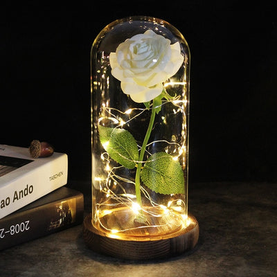 LED Enchanted Galaxy Rose Eternal 24K Gold Foil Flower For Christmas Valentine's Day Gift