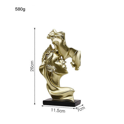 Gold Resin Statue for Decoration Home Abstract Sculpture Modern Figurines