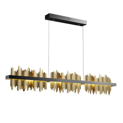 Modern Rectangle Living room Chandelier with remote control