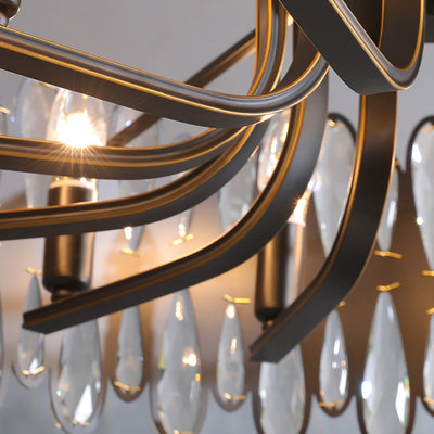 Living room chandeliers decoration round crystal lighting