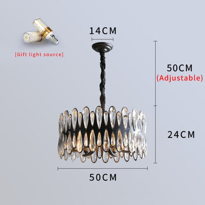 Living room chandeliers decoration round crystal lighting