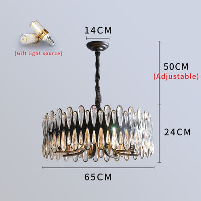 Living room chandeliers decoration round crystal lighting