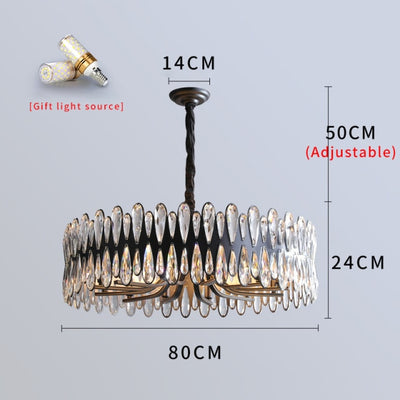 Living room chandeliers decoration round crystal lighting