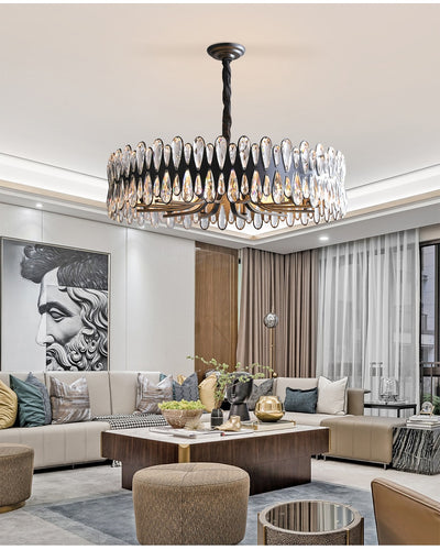 Living room chandeliers decoration round crystal lighting