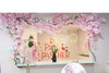 Artificial Cherry Tree Pink cherry Tree Branch Silk Flower DIY Wall Home  Decoration
