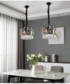 Modern Crystal Chandelier for Living Room Dining Room Black Light Round