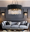 Black modern chandelier lighting for living room