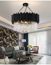 Black modern chandelier lighting for living room