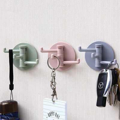 Self Adhesive Kitchen Wall Door Hook Key Holder Rack Towel Hanger